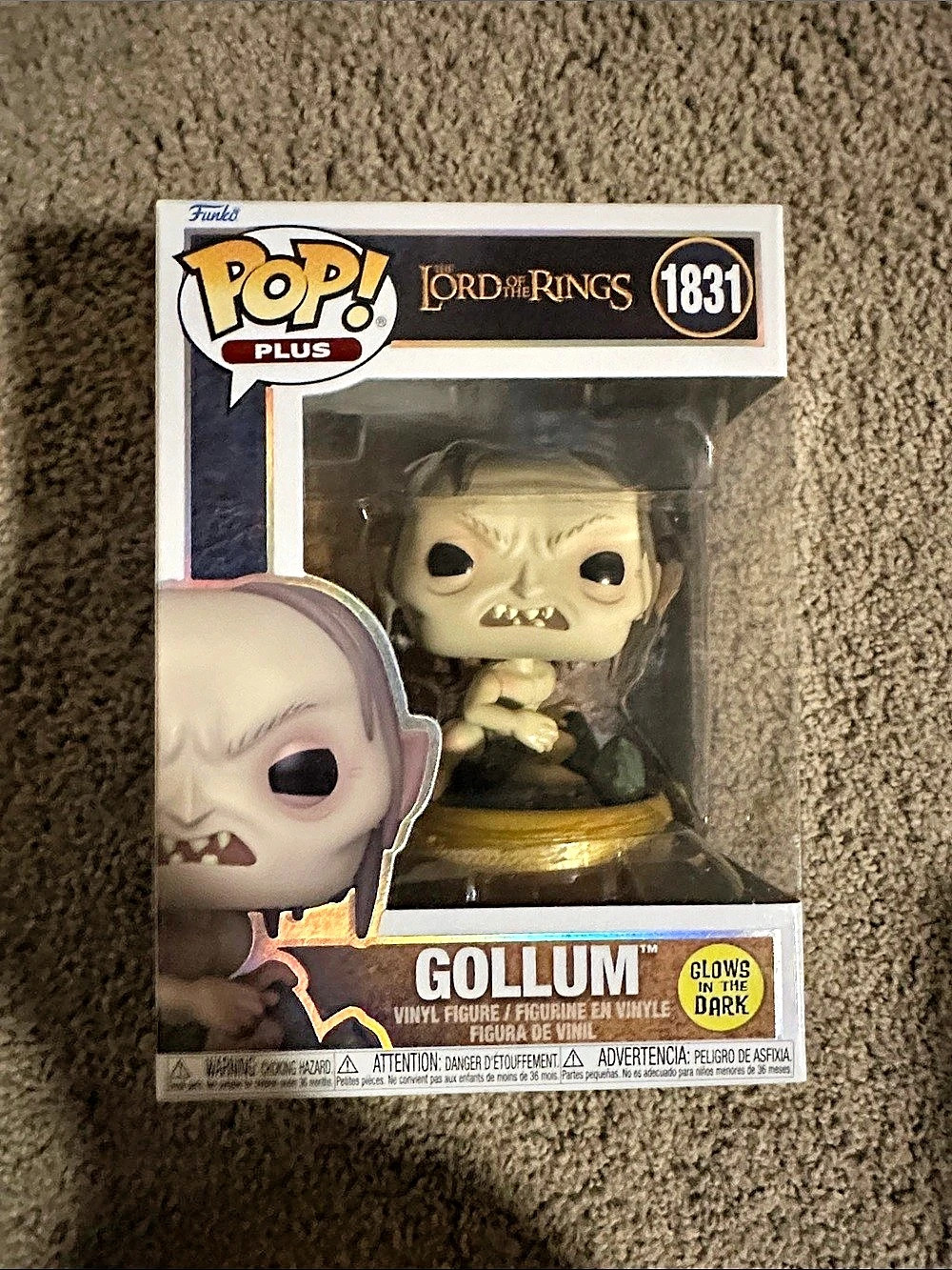Funko Pop! Plus Gollum #1831 Figure White & Gold